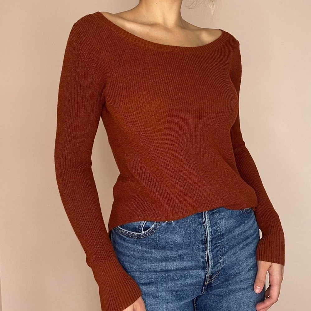 Burnt orange sweater